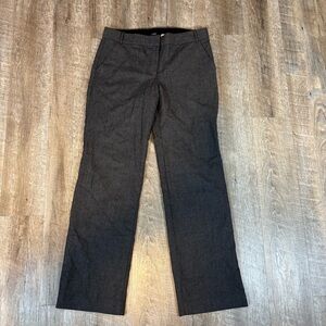 J Crew Women’s Dress Trouser Pants Size 8 Wool Blend Glen Plaid Gray Career Wear